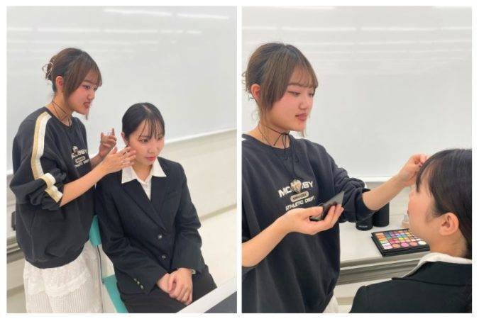 就職活動で役立つメイクを、メイクアップ科学生がアドバイス！ at 博多阪急